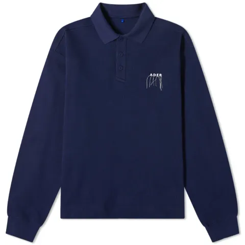 Embroidered Logo Long Sleeve Polo