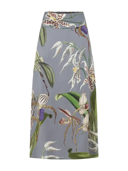 One Hundred Stars Orchid TENCEL A-Line Maxi Skirt