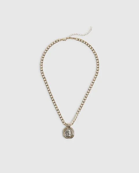 River Island Mixed Metal Coin Necklace