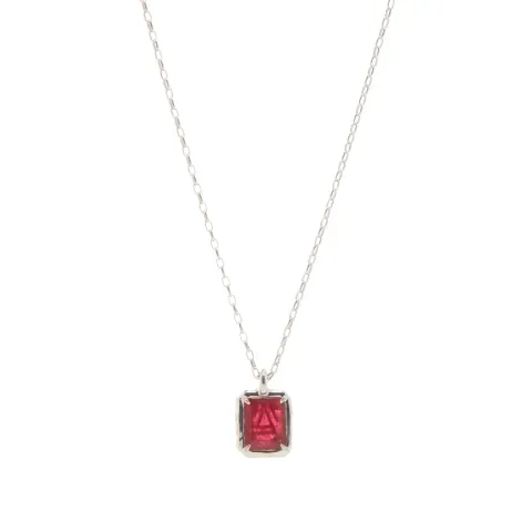 Square Cut Gem Necklace