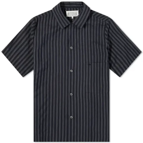 Short Sleeve Embroidered Stripe Shirt