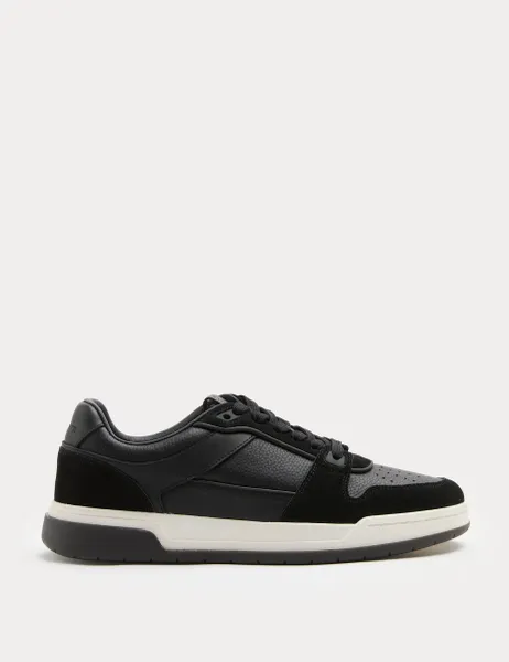 Autograph Leather Lace Up Casual Trainers Black
