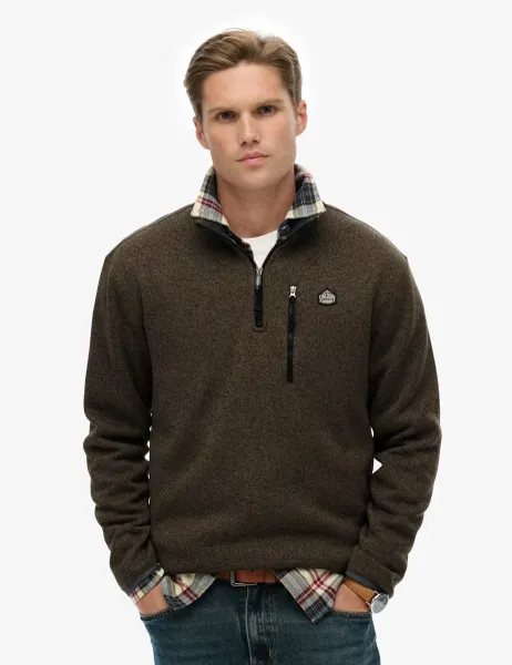 Fleece Half Zip Jumper Olive