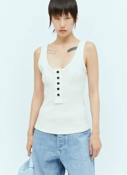 Raised Placket Tank Top