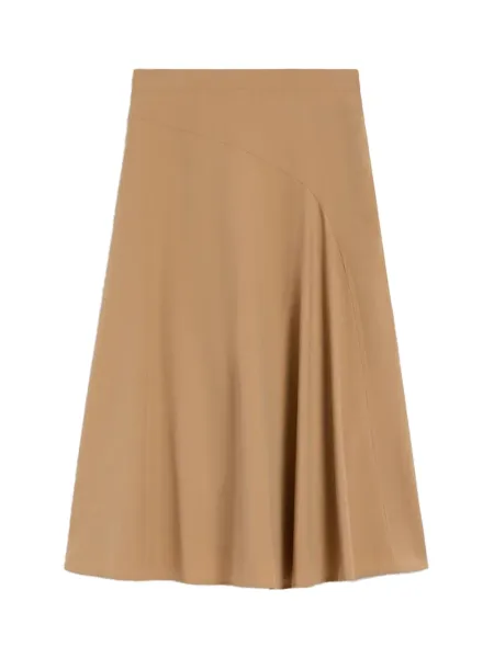 Cotton-Poplin Skirt Tobacco