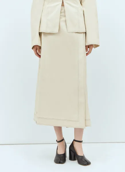Herringbone Wrap-Around Skirt