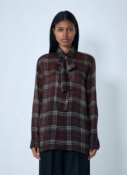 Tartant Silk Cassandre Shirt
