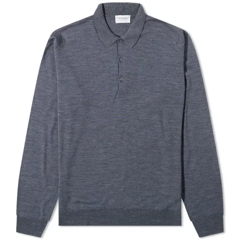 Belper Merino Knit Long Sleeve Polo