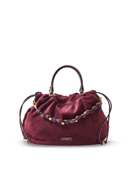 Morgana Large Suede Tote Bag Amarone