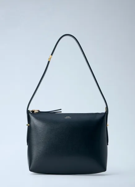 Bevel Leather Wristlet Handbag