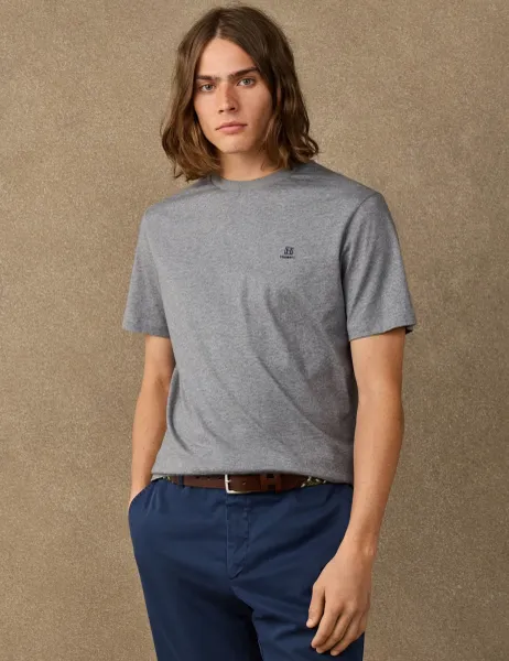 Hackett Pure Cotton Crew Neck T-Shirt Grey