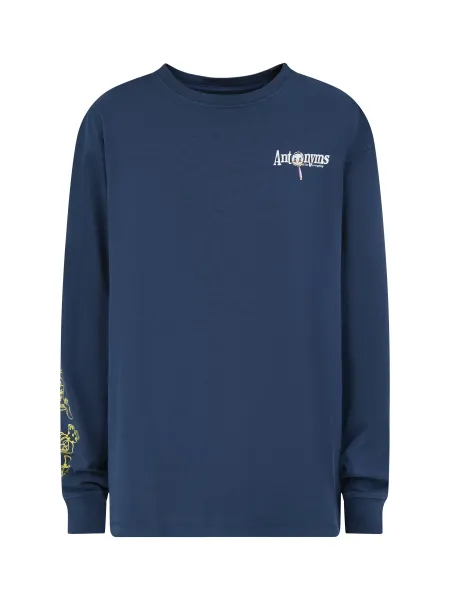 Damson Madder Organic Cotton Antonyms Long-Sleeved Graphic T-Shirt