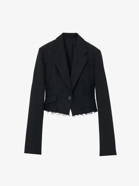 Cropped Single-Breasted Jacket