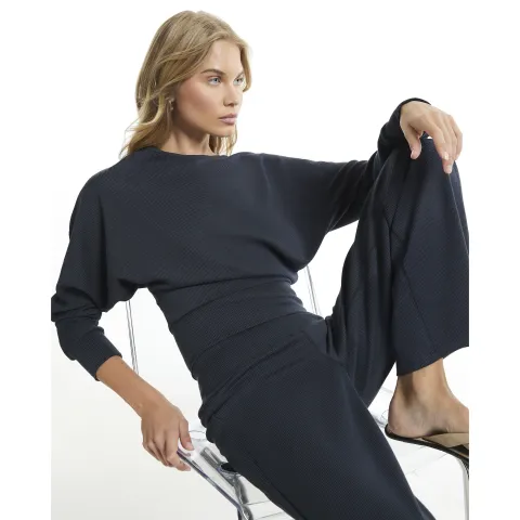 River Island Soft Touch Ribbed Boat Neck Top
