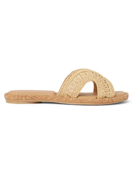 Reef Willow Paisley Sliders Natural
