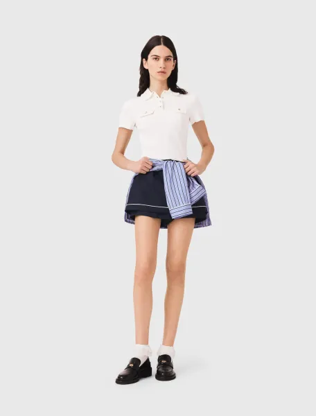 Short-sleeved polo with pockets