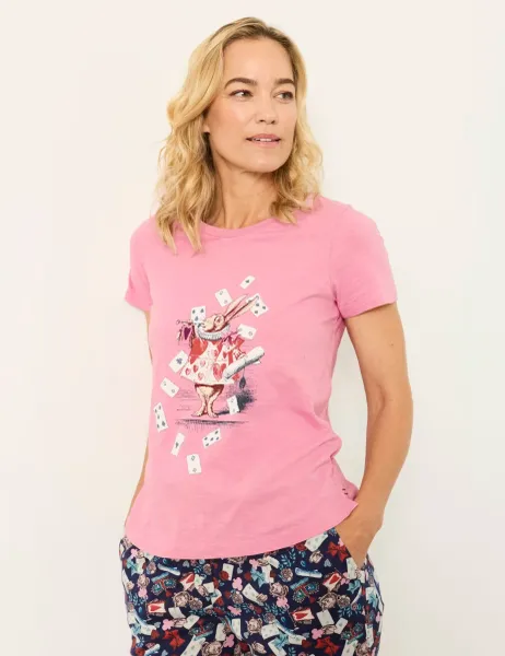 FatFace Pure Cotton Rabbit Print Pyjama Top