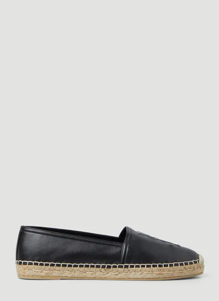 YSL Embossed Flat Espadrilles