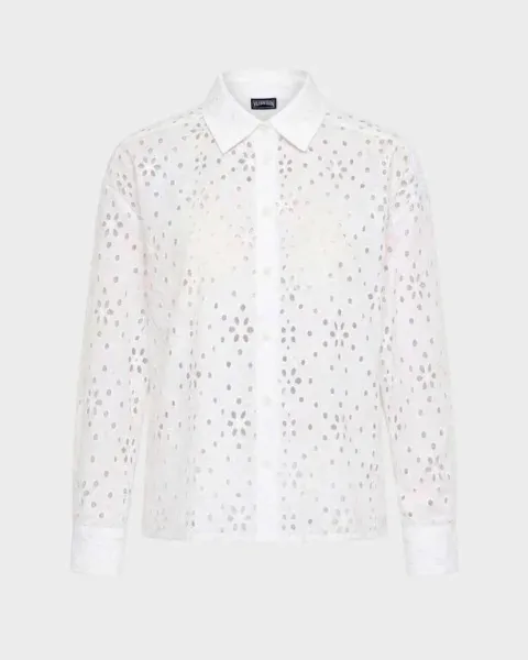 Vilebrequin Women Floral Broderie Anglaise Cotton Shirt