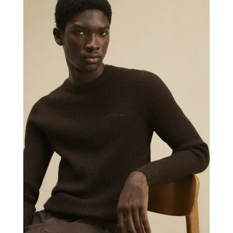 River Island Cotton Waffle Knitted Jumper