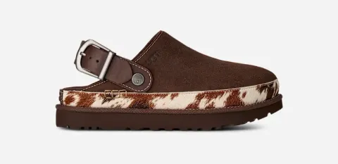 Ugg Goldenstar Western Clog, Polyester/Leather