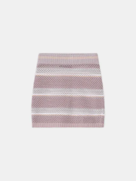 WOMEN - WOMEN'S MA STRIPE CROCHET MINI SKIRT - Dusk