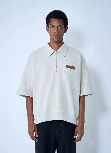 Double Cotton Melange Polo