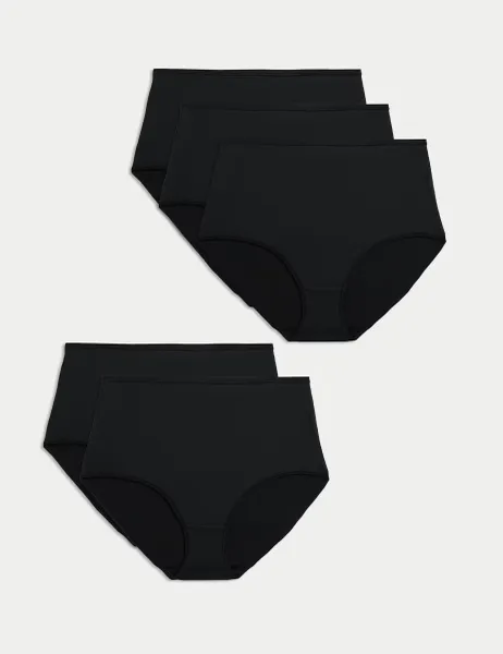 Marks & Spencer 5pk Microfibre Full Briefs Black