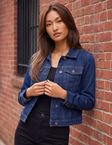 Roman Denim Cropped Jacket Indigo
