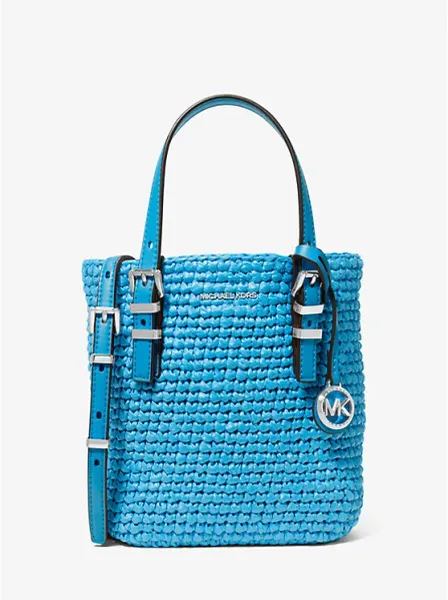 Michael Kors Quinn Extra-Small Hand-Crocheted Straw Crossbody Bag