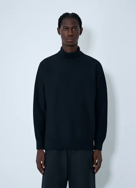 High-Neck Pullover Sweater