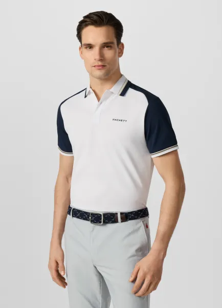 Hackett Classic Fit Short Sleeve Colour Block Polo