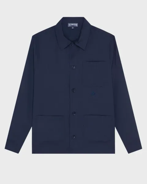 Vilebrequin Men Wool Overshirt Micro Carreaux