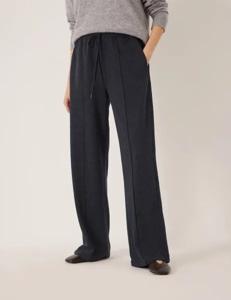 HUSH Drawstring Wide Leg Joggers Charcoal