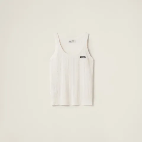 Cashmere and silk tank top