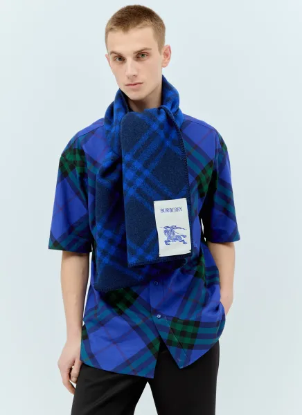 Check Wool Scarf