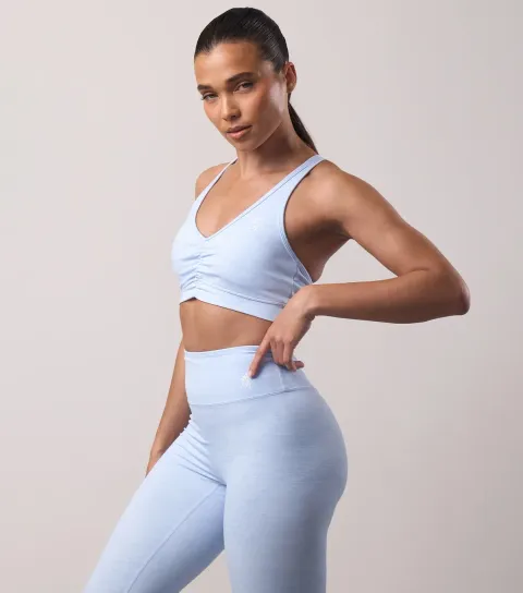 Women's Blue 365 Ruched Sports Bra