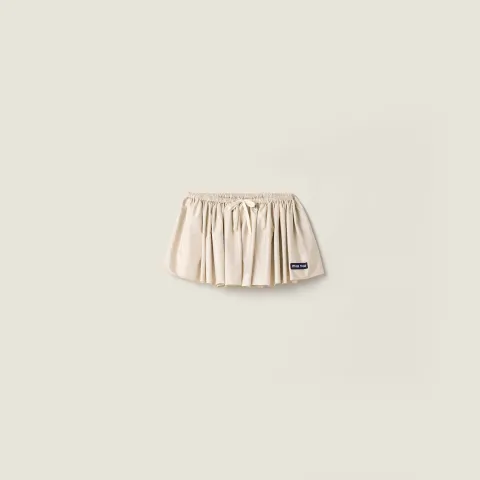 Technical pongé miniskirt