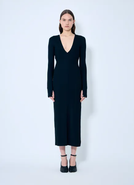 Deep V Neck Dress