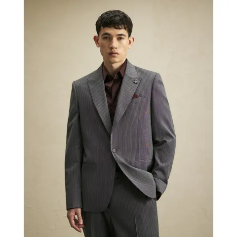 River Island Slim Fit Pinstripe Suit Jacket