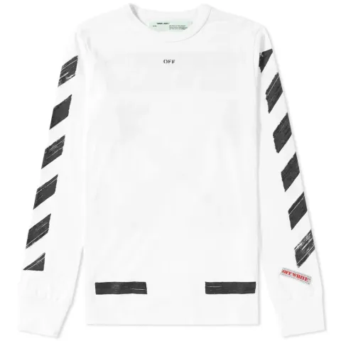 Diagonal Brushed Long Sleeve Tee
