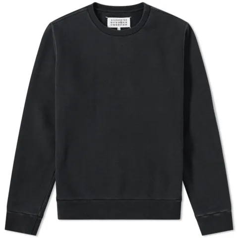 14 Plastic Elbow Patch Washed Crew Sweat