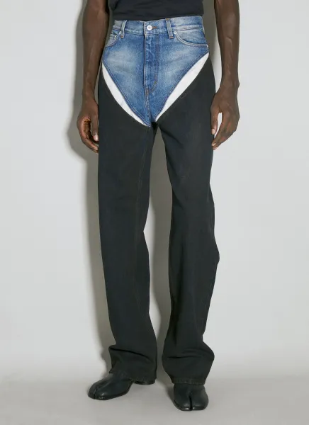 Cut Out Denim Jeans