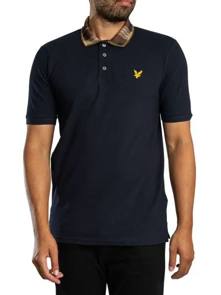 Lyle & Scott Tartan Collar Polo Shirt