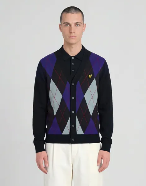 Lyle & Scott Archive Argyle Knitted Cardigan