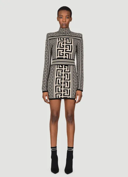 Monogram Knit Mini Dress