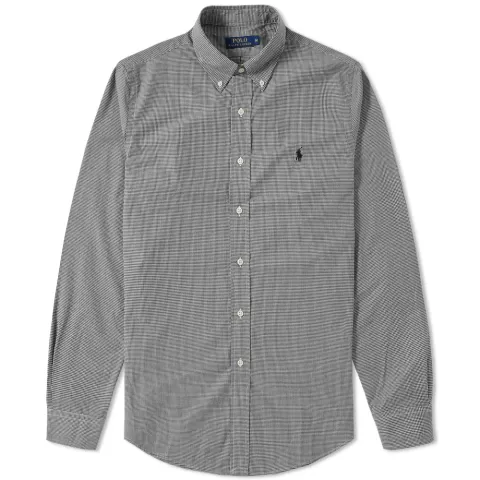 Custom Fit Button Down Gingham Shirt