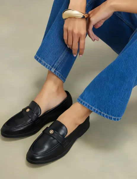 River Island Metal Decal Flat Loafers