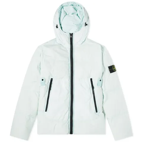 Garment Dyed Crinkle Reps Hooded Down Jacket