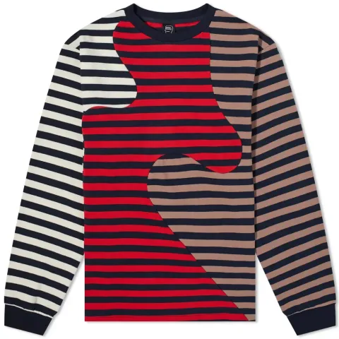 Long Sleeve Paneled Stripe T-Shirt
